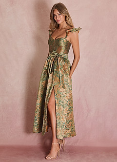 Abito Lungo Verde Acqua Vintage Celine image6