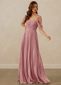 Christian Siriano Bridal for Azazie 1013 Bridesmaid Dresses Dusty Rose A-Line Off the Shoulder Chiffon Dress image7