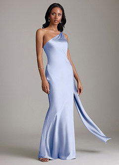 Azazie Galinda Brudtärnklänningar Klä av Sjöjungfru i Stretch Satin Ena axeln Is image5