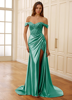 Rowane Basil Corset Rhinestone Sheer Lace Prom Dress image5