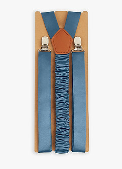 Matching Color Matte Satin Suspenders