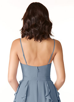 Azazie Peyton Bridesmaid Dresses Twilight A-Line Ruched Chiffon Dress image3