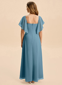 Azazie Selena Junior Bermuda A-Line Ruched Chiffon Dress image2
