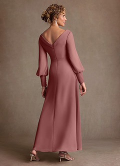 Azazie Paterson Mother of the Bride Dresses Desert Rose A-Line Pleated Chiffon Dress image2