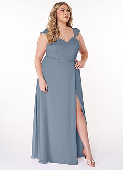 Azazie Everett Bridesmaid Dresses Twilight A-Line V-neck Ruched Chiffon Dress image9