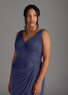 Azazie Winona Mother of the Bride Dresses Stormy Mermaid Sequins Mesh Dress image11