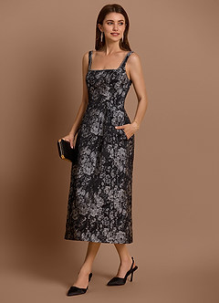 Midi jurk Zara Zilver Zwart image4