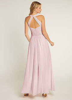 Azazie Claudia Bridesmaid Dresses Blushing Pink A-Line Sweetheart Neckline Chiffon Dress image3