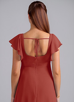 Azazie Bondi Abiti da damigella d'onore premaman Abito A-Line Increspato Chiffon Floor-Length image6