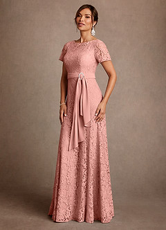 Azazie Sheffield Abiti per la Madre della Sposa Abito A-Line in Chiffon Pizzo Rosetta image4