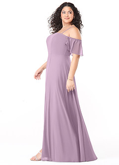 Azazie Sue Bridesmaid Dresses Wisteria A-Line Off the Shoulder Chiffon Convertible Dress image9
