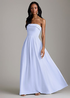 Azazie Lucienne Bridesmaid Dresses Lavender A-Line Strapless Chiffon Convertible Dress image5