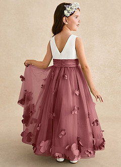 Azazie Vi Flower Girl Dresses Amethyst A-Line Sleeveless Tulle Dress image1