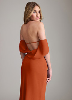 Azazie Lusinda Suknie dla druhen Syrena Zza ramienia Szyfon Do ziemi Sukienka image3