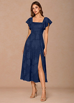 Talia Midi Klänning Marin image3