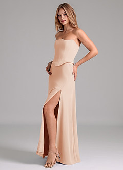 Azazie Jenilyn Bridesmaid Dresses English Rose A-Line Strapless Chiffon Dress image5