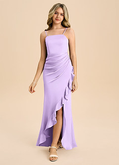 Azazie Buzzy Junior Klä av Tubklänning i Stretch Satin Plisserad image5