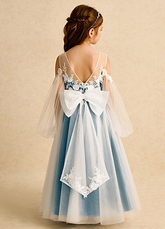 Azazie Zimi Flower Girl Dresses Bermuda Ball-Gown Sweetheart Neckline Tulle Dress image8