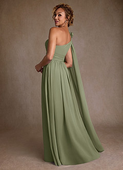 Azazie Lancaster Mother of the Bride Dresses Pistachio A-Line One Shoulder Chiffon Dress image2