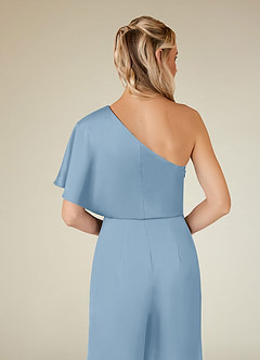 Azazie Hagretta Moeder van de bruid jurken Broekpak Jurk van Stretch Satijn Poederblauw image8