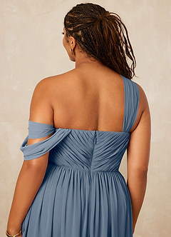 Christian Siriano Bridal for Azazie 1014 Bridesmaid Dresses Twilight A-Line Off the Shoulder Chiffon Dress image16