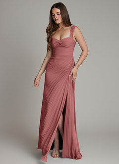 Azazie Amberly Bridesmaid Dresses Amethyst Sheath Sweetheart Neckline Chiffon Dress image4