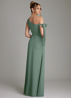 Azazie Aylin 신부 들러리 드레스 쉬스 오프 더 숄더 쉬폰 바닥 길이 드레스 image2