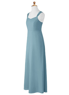 Azazie Denice Junior Jurk van Chiffon met A-Lijn Mystiek Blauw image10