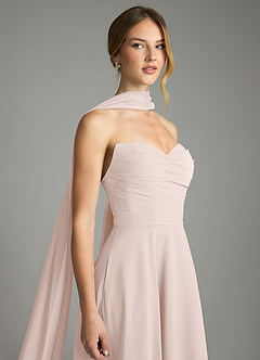 Azazie Ayla Abiti da Damigella Abito A-Line in Chiffon Scollo a Cuore Petalo Di Rosa image6