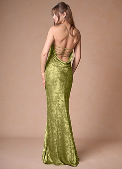Ondine Moss Navy Strapless Dress image5