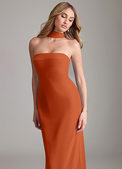 Azazie Lusinda Suknie dla druhen Syrena Zza ramienia Szyfon Do ziemi Sukienka image8