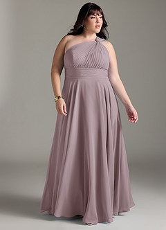 Azazie Charlize Bridesmaid Dresses Dusk A-Line One Shoulder Chiffon Dress image9