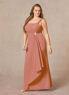 Azazie Weisz Mother of the Bride Dresses MAI TAI A-Line Square Neckline Pleated Chiffon Dress image11