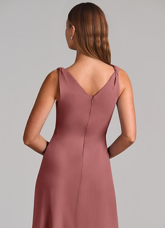 Azazie Nerine Brudtärnklänningar Klä av A-Linje i Chiffong Plisserad Ametist image7