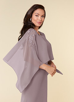 Azazie Maryam Final Sale Dusk Sheath Lace Chiffon Dress image4