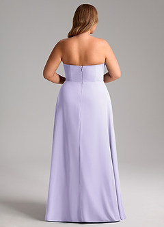 Azazie Wren Bridesmaid Dresses Lilac A-Line Side Slit Chiffon Convertible Dress image15