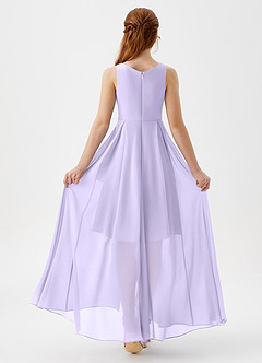Azazie Lizette Junior Lilac A-Line Pleated Chiffon Dress image5