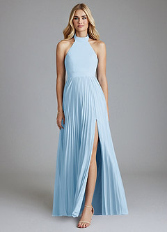 Azazie Keita Final Sale Black A-Line Pleated Chiffon Dress image5