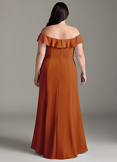 Azazie Sophie Bridesmaid Dresses Paprika A-Line Off the Shoulder Chiffon Convertible Dress image7