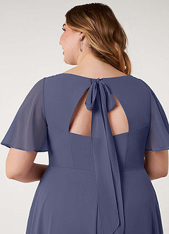 Azazie Kimber Bridesmaid Dresses Stormy A-Line Flounce Sleeve Chiffon Dress image14