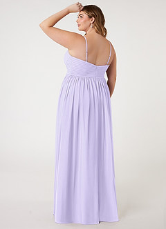 Azazie Alia Brautjungfernkleider A-Linie Plissee Chiffon Kleid Flieder image9