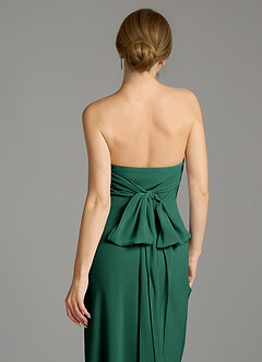 Azazie Ailanie Bridesmaid Dresses Emerald Mermaid Strapless Chiffon Dress image7