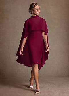 Azazie Irna Suknie dla Matki Panny Młodej Kolumna Szyfon Długość do kolan Sukienka image1