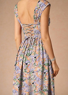 suknia Fioletowo Zielony Maxi Hazel image5