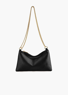 Matching Color Metallic Satin Adjustable Shoulder Bag
