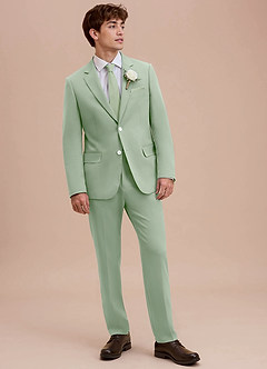 front Ethan Dusty Sage Refined Weave Suit