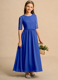 Azazie Pippin Junior Formal Flower Girl Klänningar Klä A-Line i Spets image4