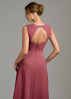 Azazie Gwendolyn Bridesmaid Dresses Merlot A-Line Sweetheart Neckline Chiffon Dress image2