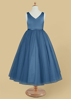 Azazie Marybell Flower Girl Dresses Twilight A-Line Bow Tulle Dress image5