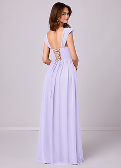 Barbie ♥ Azazie Bridesmaid Dresses Lilac A-Line Corset Chiffon Dress image5